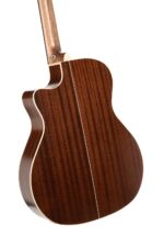 Cort Essence Series ES-GA4 Grand Auditorium Cutaway Acoustic Electric Guitar, Black Top Semi Gloss (GA4BTSG)