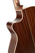 Cort Essence Series ES-GA4 Grand Auditorium Cutaway Acoustic Electric Guitar, Black Top Semi Gloss (GA4BTSG)