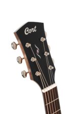 Cort Essence Series ES-GA4 Grand Auditorium Cutaway Acoustic Electric Guitar, Black Top Semi Gloss (GA4BTSG)
