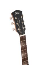 Cort Essence Series ES-GA4 Grand Auditorium Cutaway Acoustic Electric Guitar, Black Top Semi Gloss (GA4BTSG)