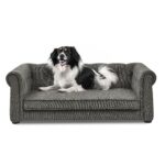 Cama para perros KEIKI HT00685 elevada 39.5 pulgadas gris oscuro con patas