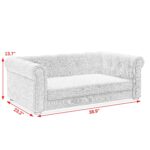 Cama para perros KEIKI HT00685 elevada 39.5 pulgadas gris oscuro con patas