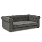 Cama para perros KEIKI HT00685 elevada 39.5 pulgadas gris oscuro con patas
