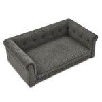 Cama para perros KEIKI HT00685 elevada 39.5 pulgadas gris oscuro con patas