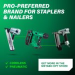 Metabo HPT 18V MultiVolt Brushless Pro 16-GA Kit de clavadora de acabado recto, clavador de acabado de calibre 16, herra