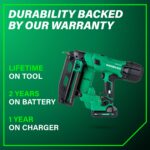 Metabo HPT 18V MultiVolt Brushless Pro 16-GA Kit de clavadora de acabado recto, clavador de acabado de calibre 16, herra