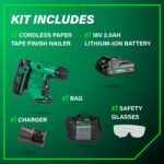 Metabo HPT 18V MultiVolt Brushless Pro 16-GA Kit de clavadora de acabado recto, clavador de acabado de calibre 16, herra