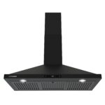 Campana extractora Vista Coll 380 CFM de 36 pulgadas para montaje en pared, LED, negro mate