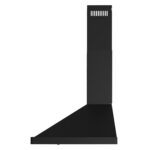 Campana extractora Vista Coll 380 CFM de 36 pulgadas para montaje en pared, LED, negro mate