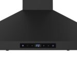 Campana extractora Vista Coll 380 CFM de 36 pulgadas para montaje en pared, LED, negro mate