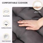 Silla de Huevo Colgante Hipicute O-96J con Soporte de Ratán Color Gris Marco de Acero de Aluminio Capacidad 350 Libras