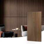 Art3d Paquete de 4 paneles acústicos de listones de madera de 47.2 x 23.6 pulgadas para pared y techo, panel de absorció
