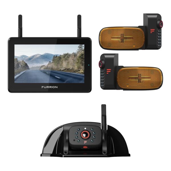 Sistema de Observación para RV Furrion Vision S+ FOS7HTAEN con Monitor de 7 Pulgadas Cámara Sharkfin y Cámaras Laterales