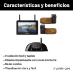 Sistema de Observación para RV Furrion Vision S+ FOS7HTAEN con Monitor de 7 Pulgadas Cámara Sharkfin y Cámaras Laterales