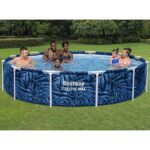 Piscina Redonda Bestway Steel Pro MAX 561REE 12 pies x 30 pulgadas con Bomba de Filtro y Marco de Acero