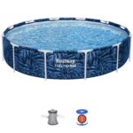 Piscina Redonda Bestway Steel Pro MAX 561REE 12 pies x 30 pulgadas con Bomba de Filtro y Marco de Acero