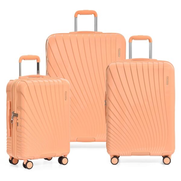 Juego de Equipaje Traveler's Choice Phenom TC09236O Rígido 3 Piezas Mandarina Cerradura TSA Ruedas Giratorias