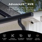 Sistema de cámara de seguridad Swann AdvancedX™ NVR 4K con cable, 8 canales, 4 cámaras domo PoE para exterior, almacenam