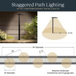 Luz LED de Camino Kichler 16262AZT30 12 Voltios 3000K 23.6 Pulgadas Bronce Arquitectónico Texturizado