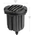 Luz para paisaje en el suelo Kichler 15497BKB acabado latón negro 5 pulgadas 12 volts