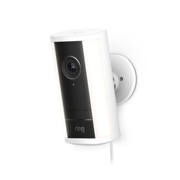 Cámara con luz de enfoque y enchufe Ring Pro (modelo más reciente): Retinal 4K con video de gran angular, zoom 10x mejor