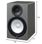Yamaha HS8 Altavoz de monitor de estudio con alimentación, gris pizarra