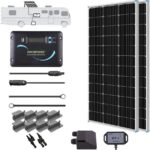 Kit de Panel Solar Renogy RNG-KIT-RV200D-ADV30-US-FBS 200W 12V con Controlador de Carga Adventurer 30A PWM y Soportes de