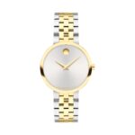 Reloj Movado Museum Classic para mujer modelo 0608007 caja de acero inoxidable diámetro 29.5 milímetros cristal de zafir