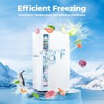 Electactic Congelador vertical de 6.0 pies cúbicos, congelador pequeño con termostato ajustable, estantes de vidrio extr