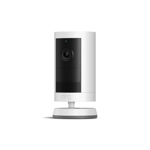 Cámara para exteriores inalámbrica Ring Plus blanco con batería recargable desmontable adicional