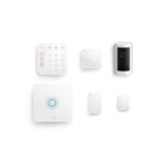 Kit de Alarma Ring de 5 piezas con Cámara para Exteriores Inalámbrica Ring Plus Blanco
