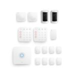 Kit de Alarma Ring 14 Piezas con Estación Base Dos Teclados Ocho Sensores de Contacto Dos Detectores de Movimiento Exten