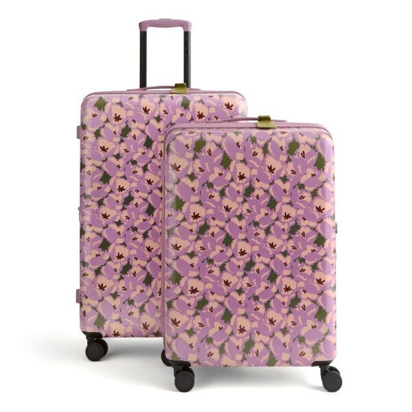 Juego de Equipaje 2 Piezas Vera Bradley 52125-21387 Rígido Policarbonato Tulipanes Rizados Púrpura 22 y 26 Pulgadas