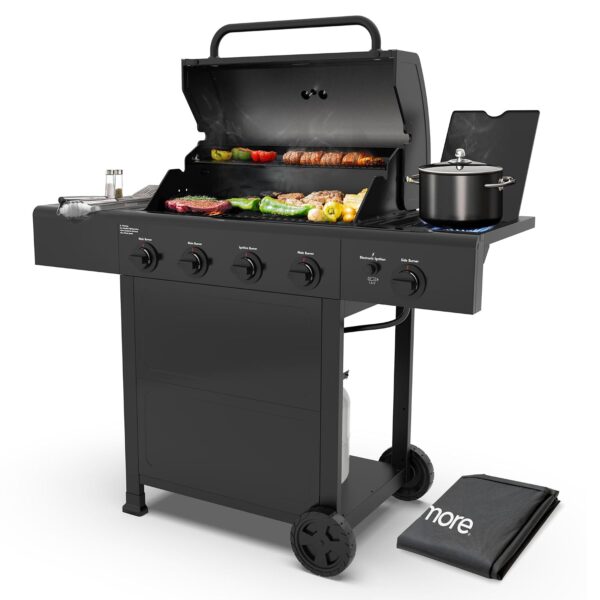 Parrilla de Gas Kenmore PG-40406S0L-1-Bundle 4 Quemadores 53000 BTU Rejillas de Hierro Fundido