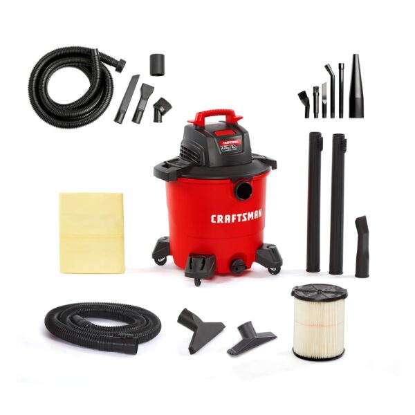 Aspiradora Húmeda y Seca Craftsman CMXEVBE17590 9 Galones 4.25 Caballos de Fuerza con Manguera Filtro y Kit de Limpieza