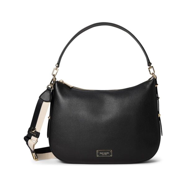 Bolso Hobo Kate Spade New York Liv Cuero Pebbled Negro Grande