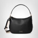 Bolso Hobo Kate Spade New York Liv Cuero Pebbled Negro Grande