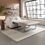 Sofá Cama Serta Darnold 114A064BGE Biplaza Extraíble 53.5 Pulgadas Dreamcoil Comfort Espuma Viscoelástica Tela de Pana B
