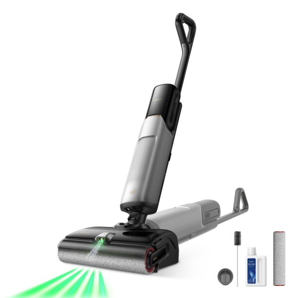 Aspiradora en Seco y Húmedo Mova X4 Pro, 20000Pa Aspiradora Trapeadora Inalámbrica con Cero Enredos, Trapeado con Agua C