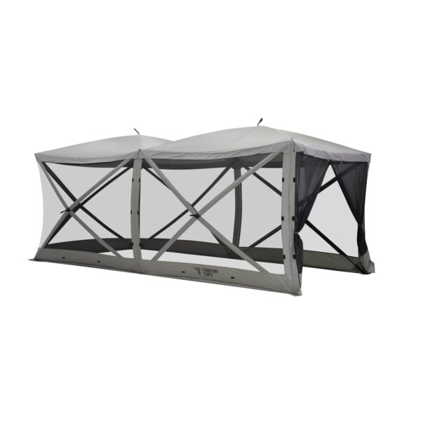 Tienda de campaña para eventos Territory Tents ST800SL marco Jet Set 16 pies x 8 pies gris pizarra resistente a rayos UV