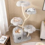 Árbol para Gatos PETSITE PTS10226CTPV 65 Pulgadas 4 Niveles Gris con Postes Rascadores de Sisal