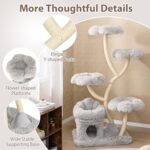 Árbol para Gatos PETSITE PTS10226CTPV 65 Pulgadas 4 Niveles Gris con Postes Rascadores de Sisal