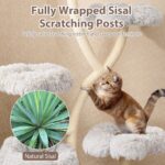 Árbol para Gatos PETSITE PTS10226CTPV 65 Pulgadas 4 Niveles Gris con Postes Rascadores de Sisal