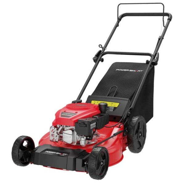 Cortacésped de gas PowerSmart B8721S2 21 pulgadas 3 en 1 tracción trasera 6 alturas de corte cubierta de acero de aleaci