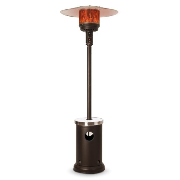 Calentador de Patio Fire Sense 67977 48000 BTU Acabado Moca con Mesa LED