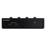 M-AUDIO Interfaz de audio M-Track Duo HD, micrófono de condensador M100 y auriculares de monitoreo de estudio HDH41 para