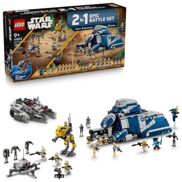 Set de Construcción LEGO Star Wars Batalla Épica Modelo 6578577 1308 Piezas Incluye Halcón Milenario Extra