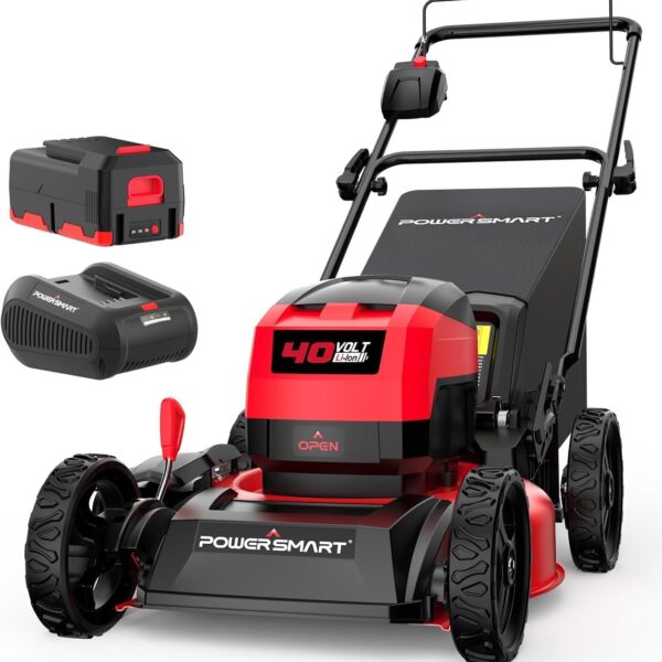 Cortacésped Eléctrico Inalámbrico PowerSmart MB2417A 17 Pulgadas 40V 3 en 1 sin Escobillas