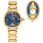 Reloj Citizen Eco-Drive EM1068-69W Cenicienta Acero Inoxidable Tono Dorado Esfera Azul Diamantes 29.5mm