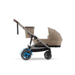 Cuna Moisés CYBEX eGazelle Gazelle S Beige Almendra Poliéster Armazón de Aluminio 33x16x20.5 pulgadas Compatible con Coc